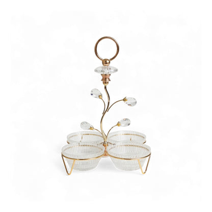 The Venice 4 Piece Snack Bowl Set Gold