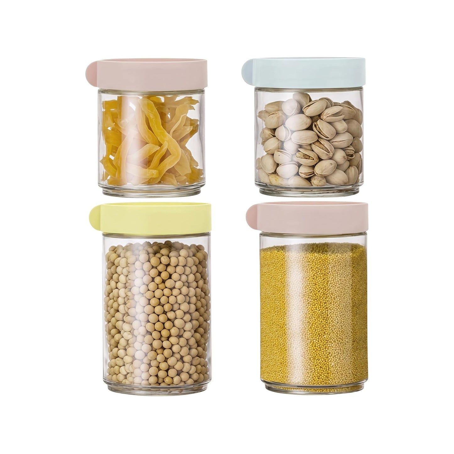 Kitchen Life 4 Piece Canister Set Multicoloured