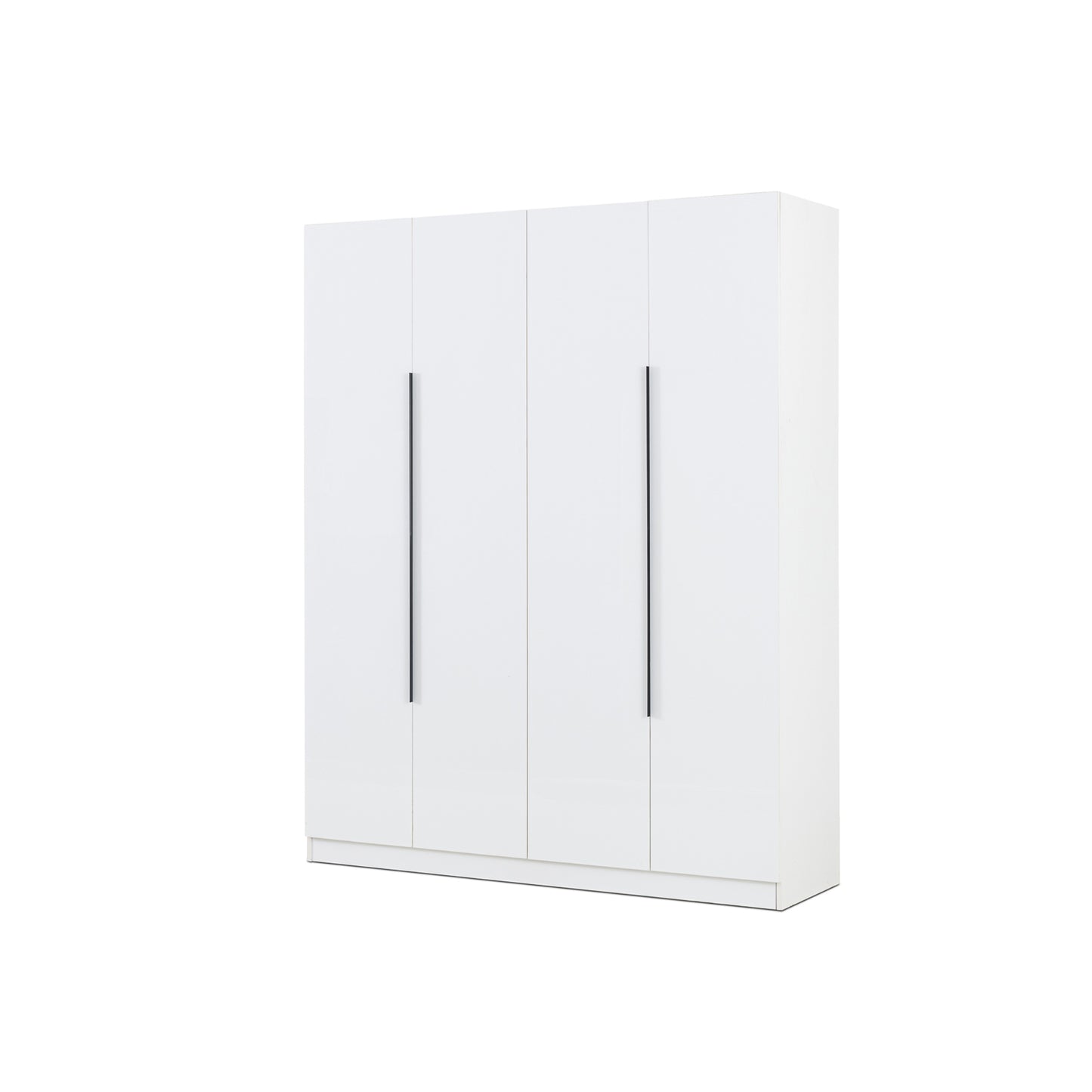 4 Door High Gloss Wardrobe White