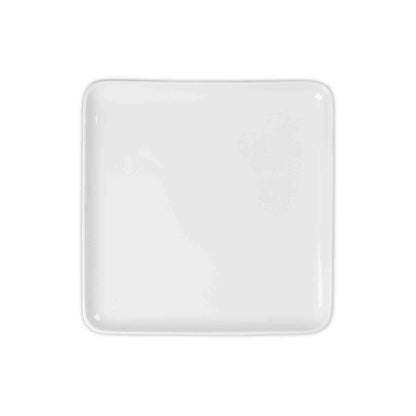 Blue Wave 25.5cm Contemp Square Dinner Plate White