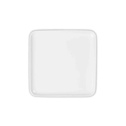 Blue Wave 18cm Contemp Square Side Plate White