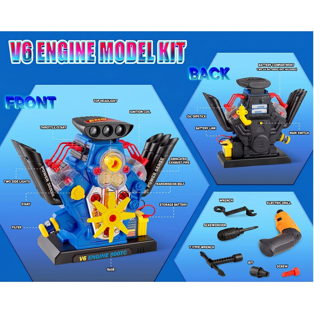 56 Piece Overhaul Tool Play Set