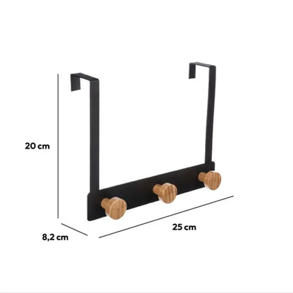 Five 3 Hook Coat Hanger Black