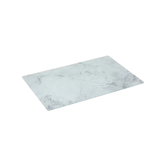 Five 30 x 40cm Glass Cutting Board White