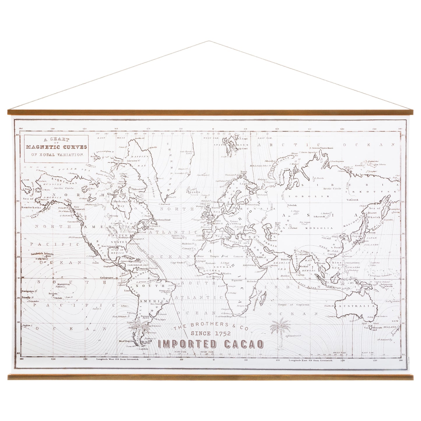 Atmosphera Mapmonde Canvas White