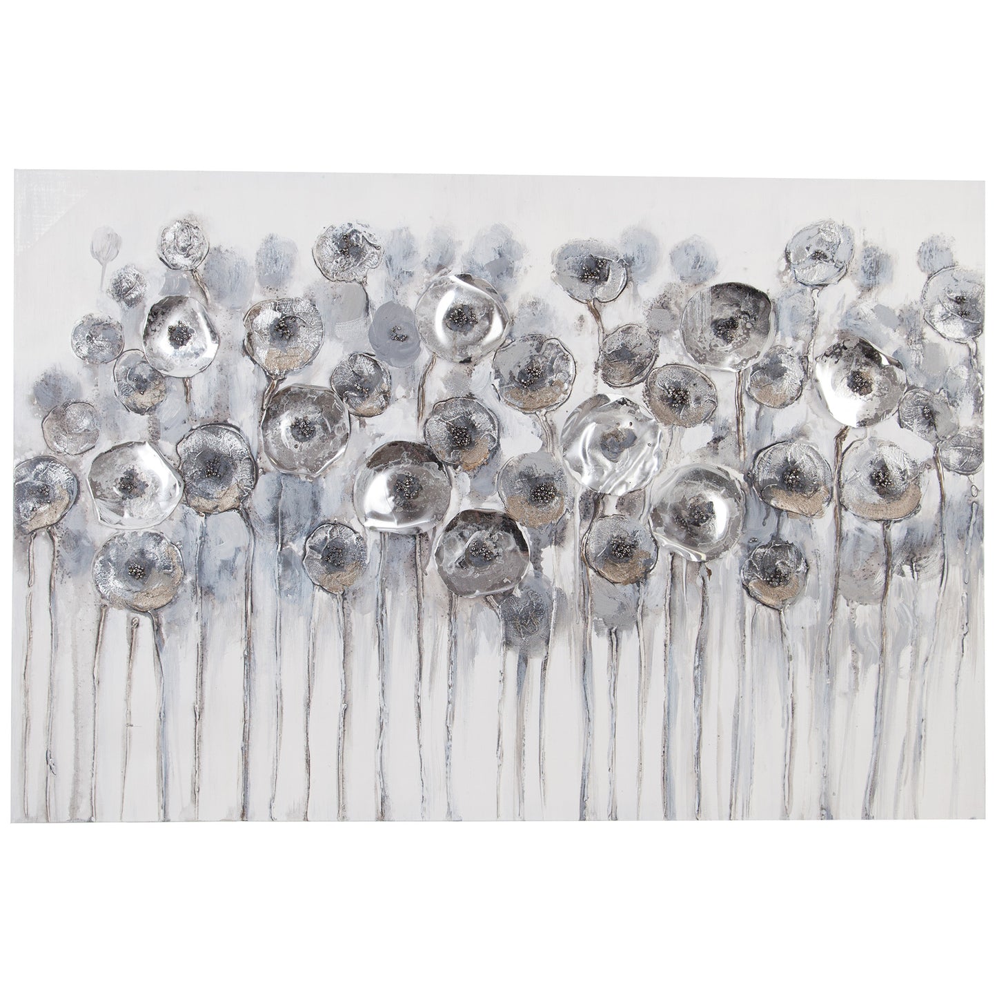 Atmosphera Bouquet Painted Canvas White