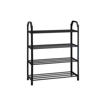 Urban Decor 4 Tier Stackable Shoe Rack Black