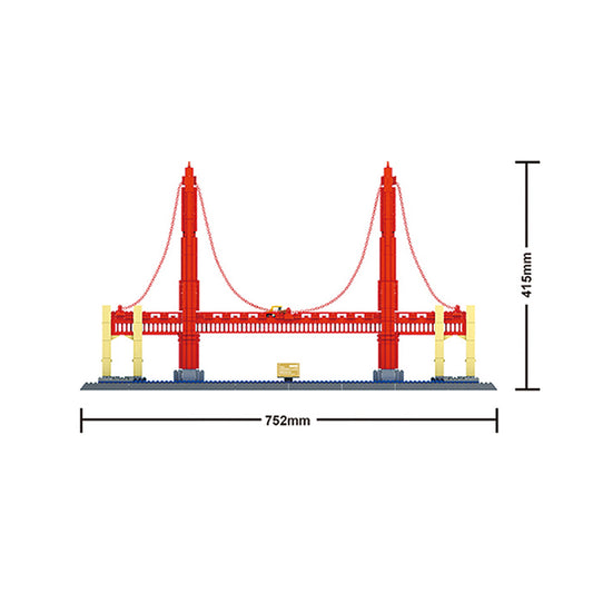 Wange Golden Gate Bridge 1977 Piece Building Block Set