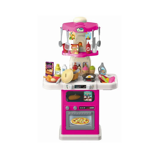 64 Piece Modern Kitchen Play Set with Light & Sound Pink