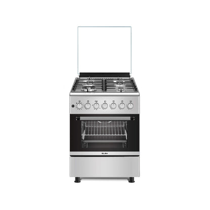 ELBA ESSENTIAL 60CM 4 BURNER GAS STOVE WITH GAS OVEN - STAINLESS STEEL + FREE TOTAI HEATER