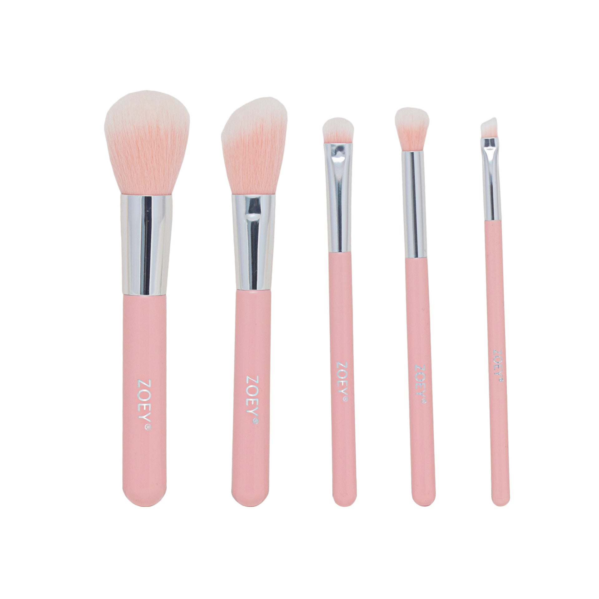 Zoey Cosmos 5 Piece Cosmetic Brushes Set Pink