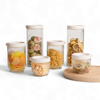 Kitchen Life 6 Piece Canister Set Clear