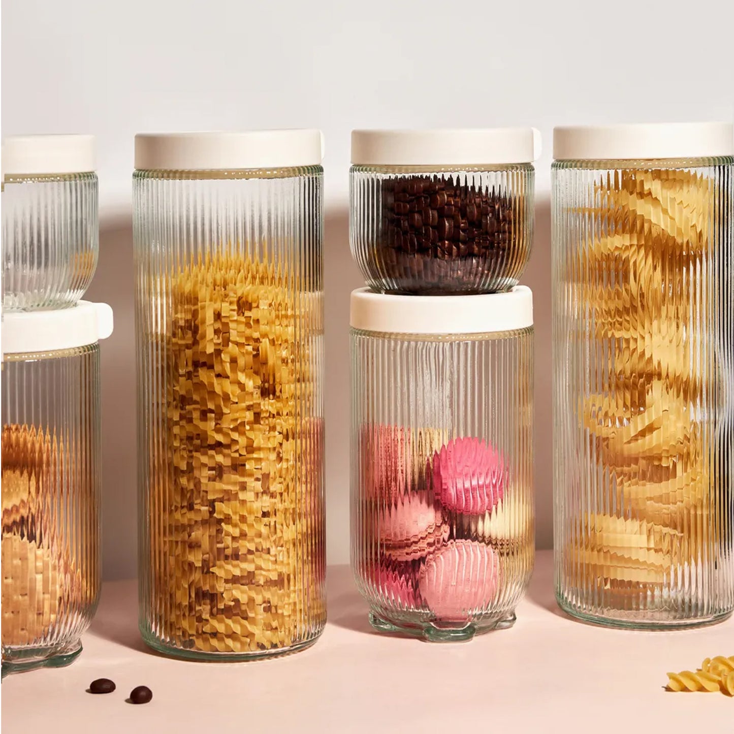 Kitchen Life 6 Piece Canister Set Clear