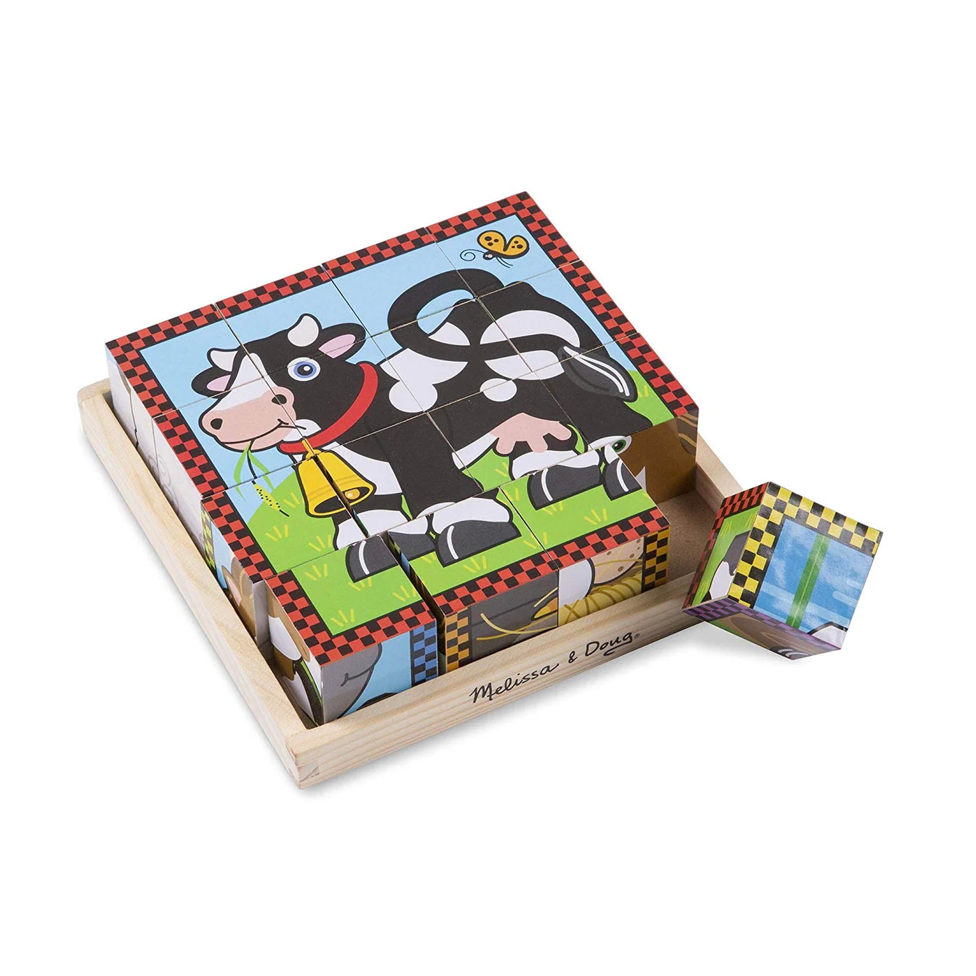 Melissa & Doug Farm Cube Puzzle Multicoloured