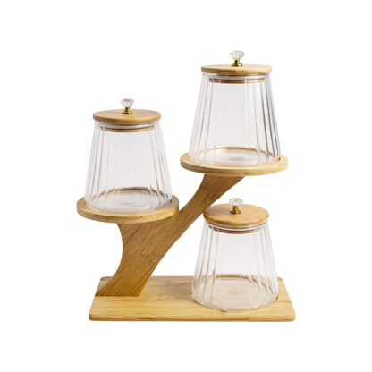 Kitchen Life 3 Piece Canister Set Clear