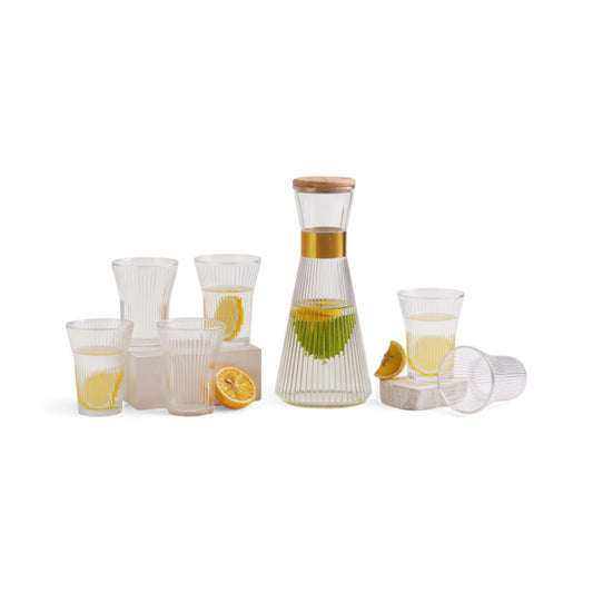 Kitchen Life 7 Piece Water Set Clear