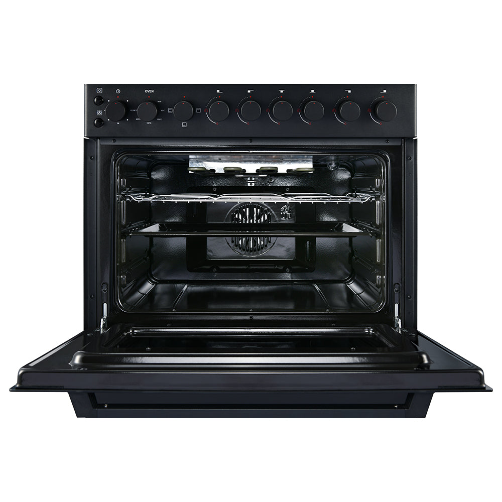 76 x 60cm Gas/Electric Stove Black