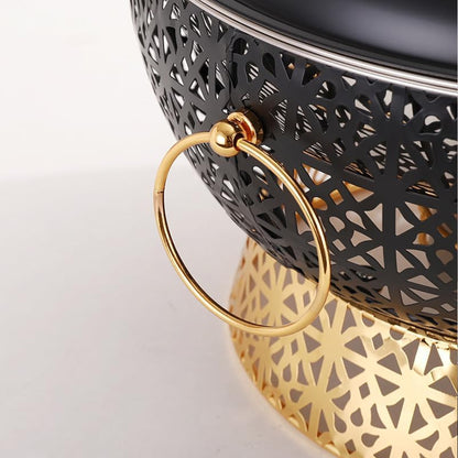 Stainless Steel 8Lt Chafing Dish Black & Gold