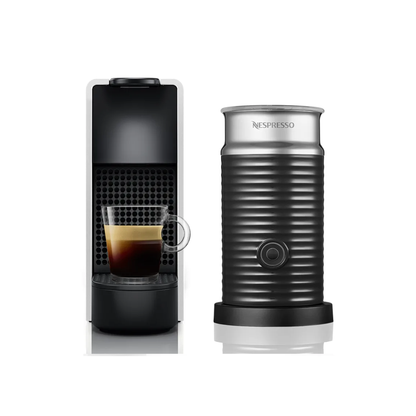 Nespresso Mini Essenza Bundle Automatic Espresso Machine with Aeroccino Milk Frother Silver