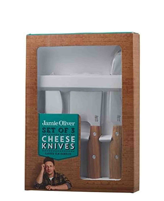 Jamie Oliver 3 Piece Cheese Knife Set - Brown
