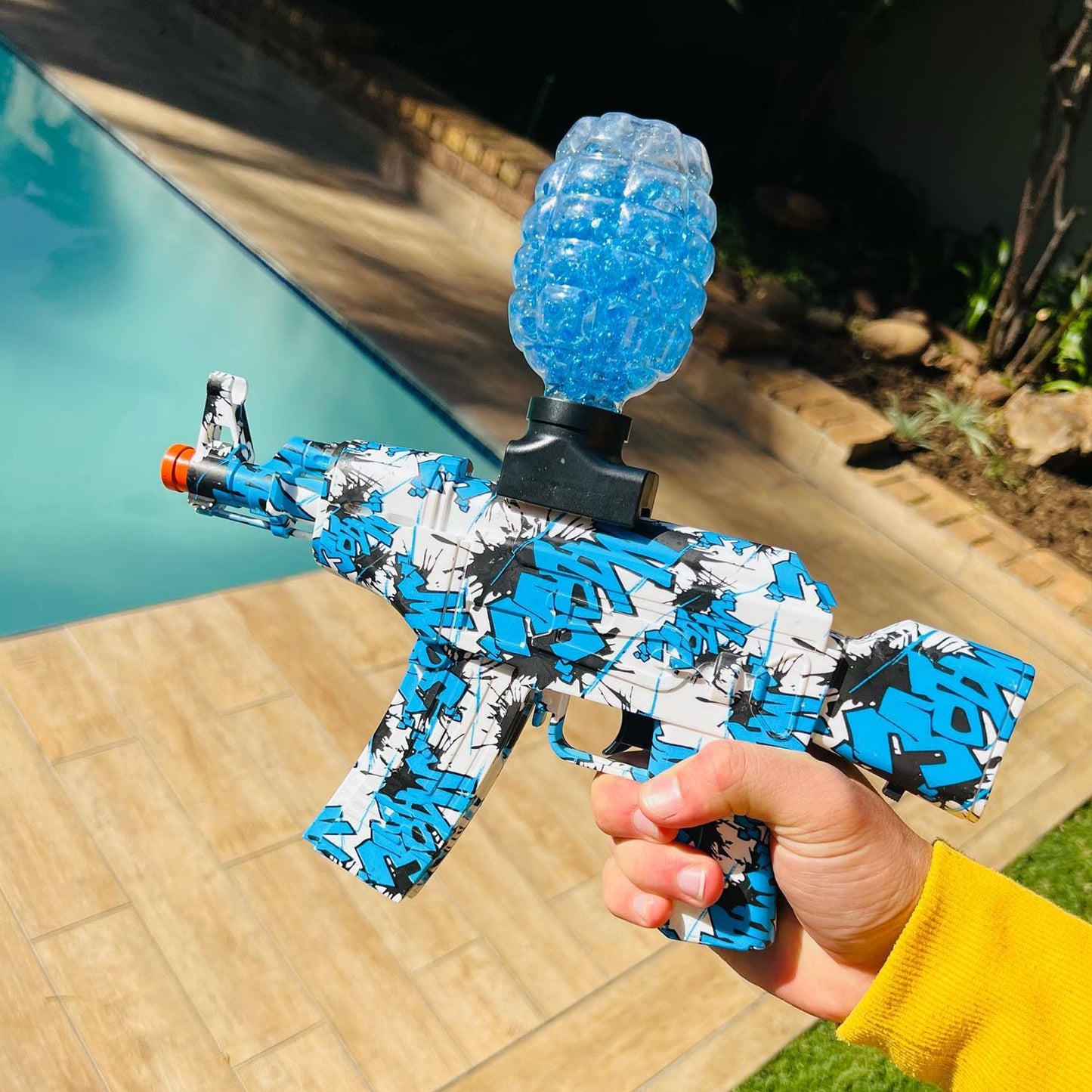 Shooting Elite Gel Blaster Toy Gun Blue, Black & White