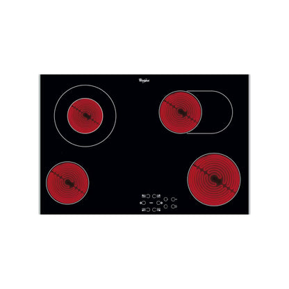 Whirlpool 77cm Electric Glass Hob Black