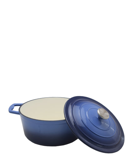 Aqua Enamel Cast Iron Casserole 4,8Litre - Blue