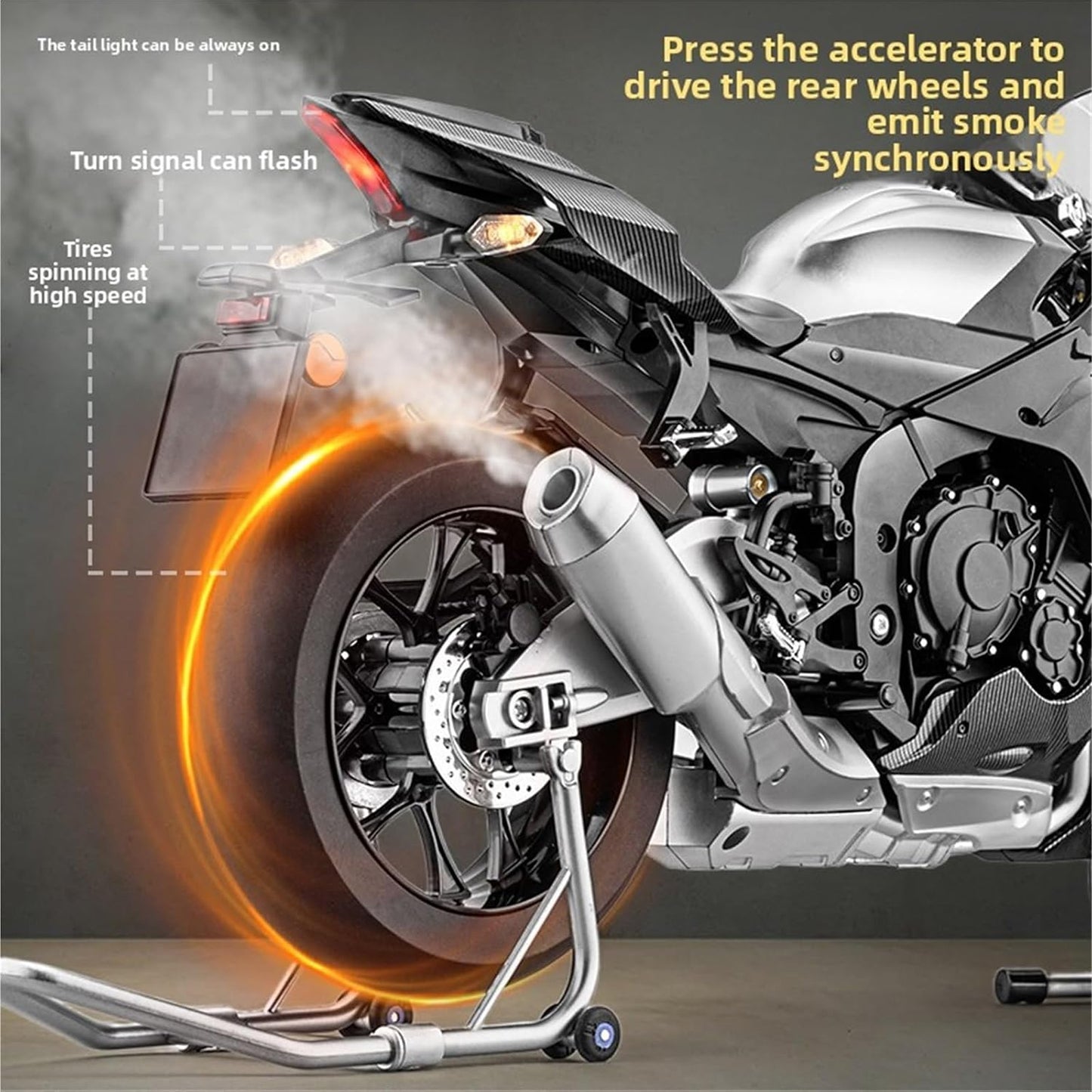 1:6 Alloy Motorcycle Model Black