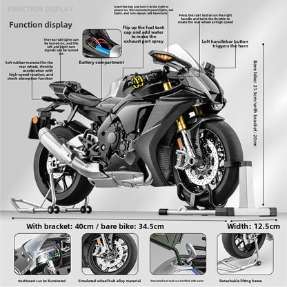 1:6 Alloy Motorcycle Model Black