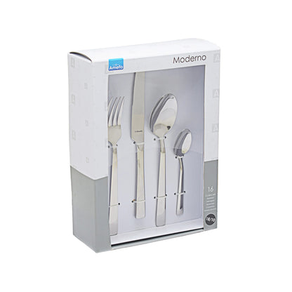 Amefa Moderno 16 Piece Cutlery Set - Silver
