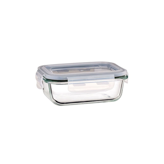 Aqua 370ml Glass Food Storage Container Clear