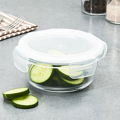 Aqua 400ml Glass Food Storage Container Clear