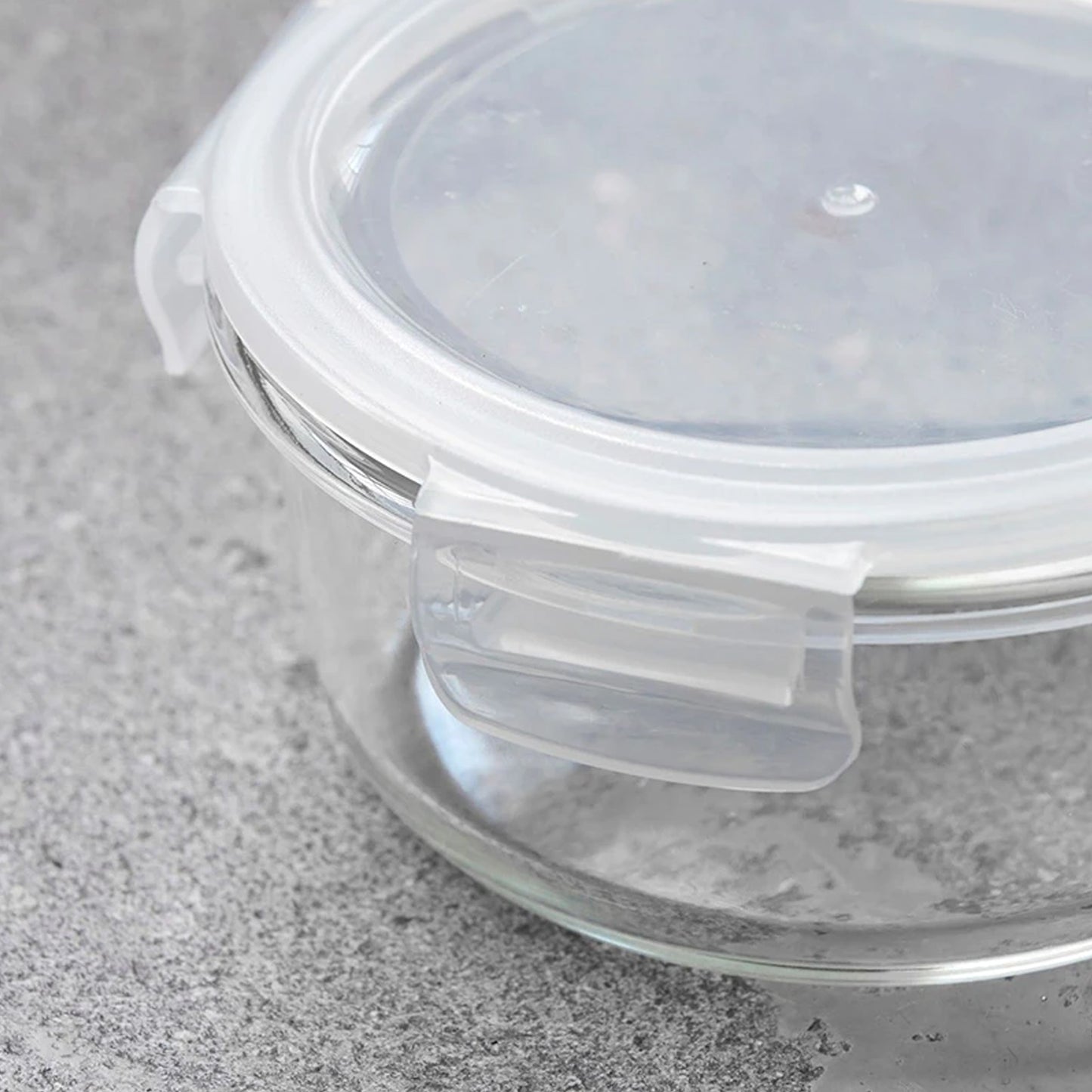 Aqua 400ml Glass Food Storage Container Clear
