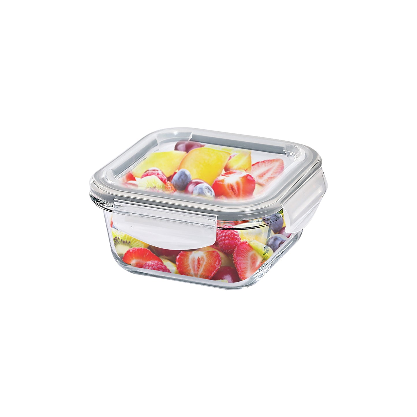 Aqua 520ml Glass Food Container Clear