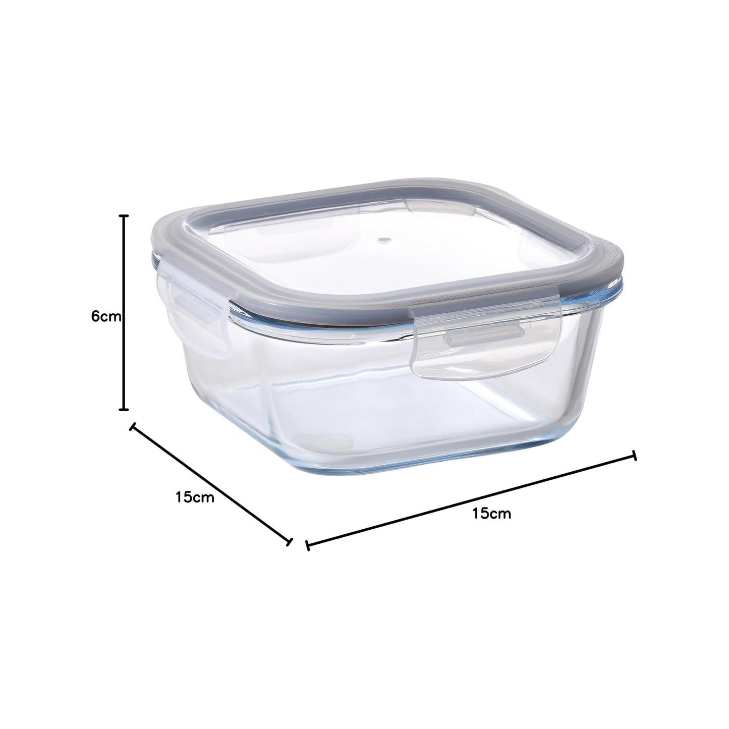Aqua 800ml Glass Food Storage Container Clear