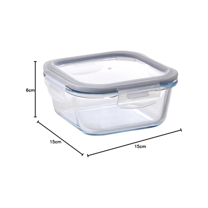 Aqua 800ml Glass Food Storage Container Clear