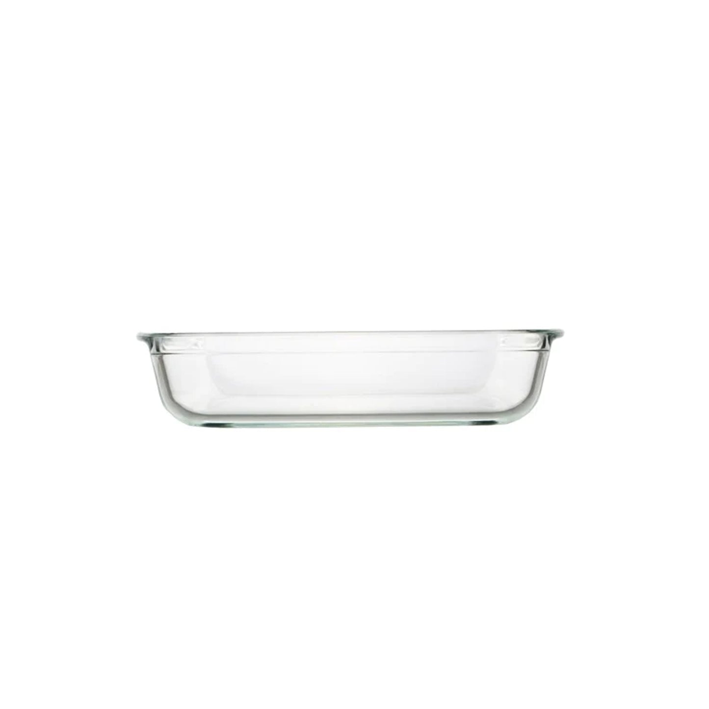 Aqua 1Lt Square Glass Baking Tray Clear