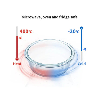Aqua 3 Piece Circular Food Storage Container Set Clear