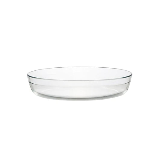 Aqua 2Lt Glass Oval Baking Tray Clear