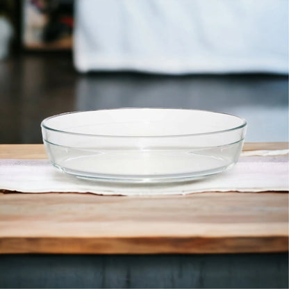 Aqua 2Lt Glass Oval Baking Tray Clear