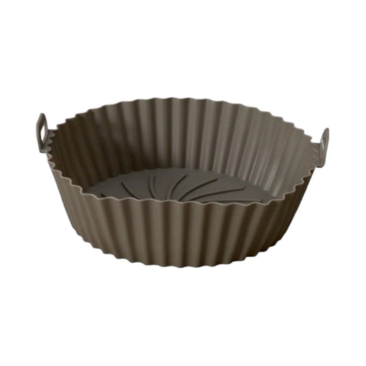 Aqua Silicone Air Fryer Liner Round Basket 20cm Grey