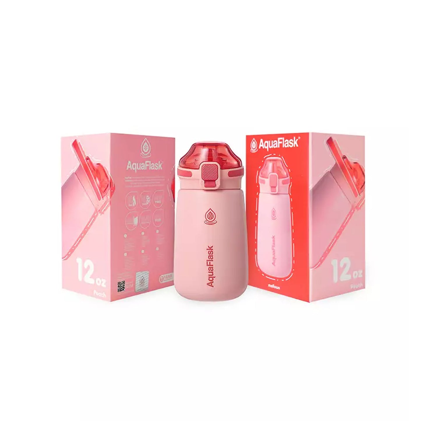 Aquaflask Mallows 355ml Flask Peach