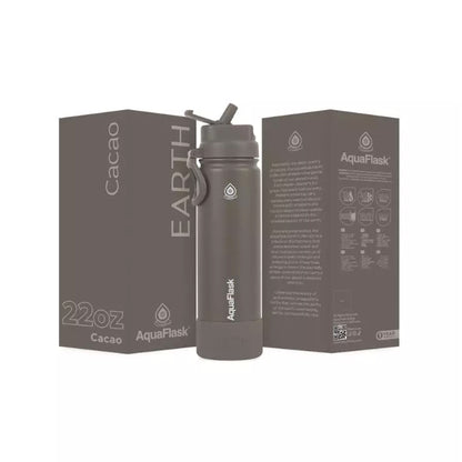 Aquaflask Earth Flipsip 650ml Flask Cacao