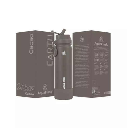 Aquaflask Earth Flipsip 650ml Flask Cacao