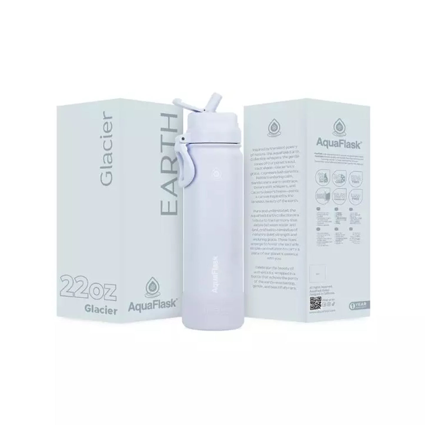 Aquaflask Earth Flipsip 650ml Flask Glacier