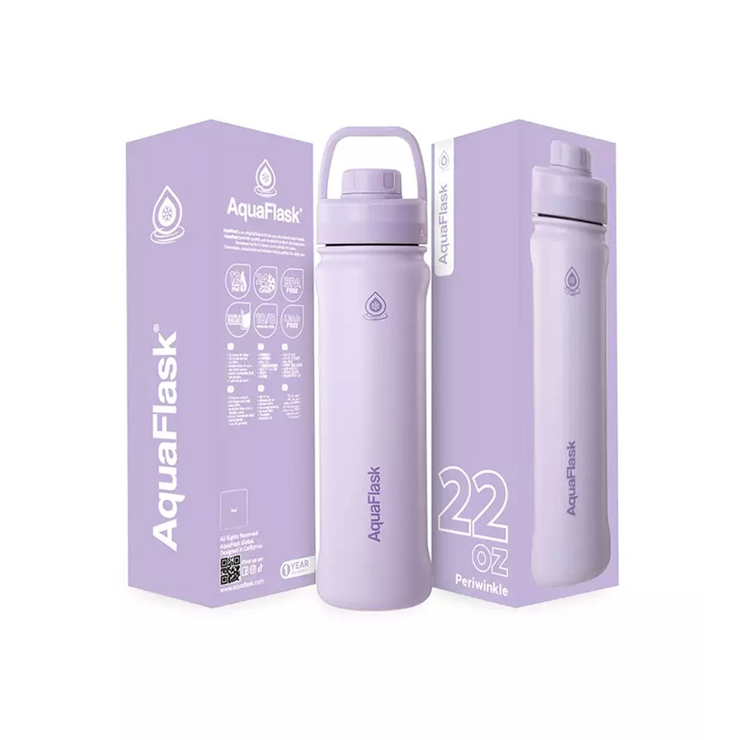 Aquaflask Preppy 650ml Flask Periwinkle Purple