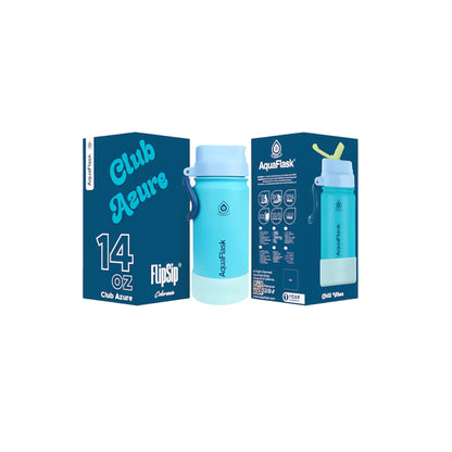 Aquaflask Colorwave 414ml Flipsip Flask Club Azure