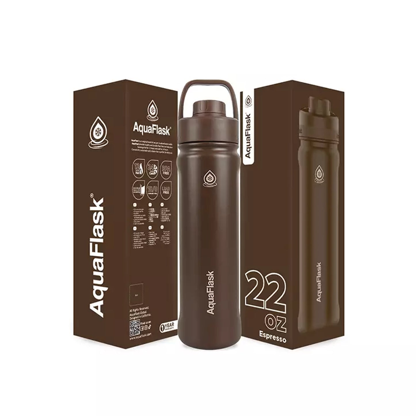 Aquaflask Colorwave Sport 650ml Flask Espresso