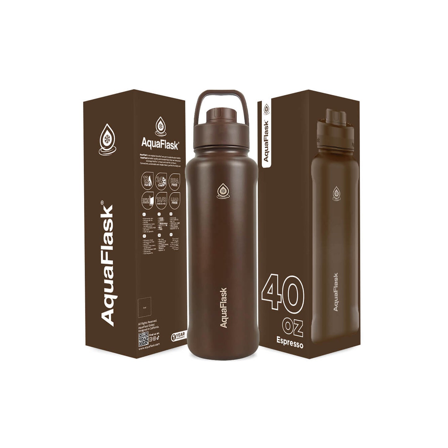 Aquaflask Colorwave Sport 1182ml Flask Espresso