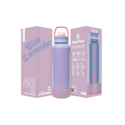 Aquaflask Colorwave Flipsip 1182ml Flask Blue Lavender